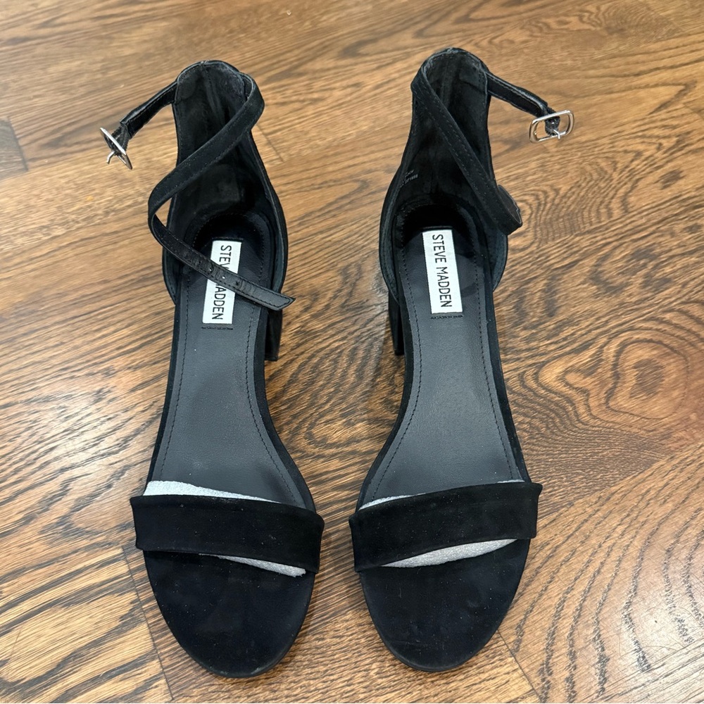 Steve Madden Black Suede Heels